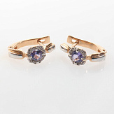 Серьга золото 585, общий вес - 1.24 г, чистый вес - 1.065 г