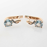 Серьга золото 585, общий вес - 1.09 г, чистый вес - 0.817 г