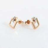 Серьга золото 585, общий вес - 0.78 г, чистый вес - 0.75 г
