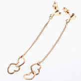 Серьга золото 585, общий вес - 1.1 г, чистый вес - 1.1 г