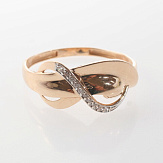 Кольцо золото 585, общий вес - 1.39 г, чистый вес - 1.28 г