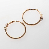 Серьга золото 585, общий вес - 0.76 г, чистый вес - 0.724 г