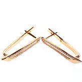 Серьга золото 585, общий вес - 2.18 г, чистый вес - 1.85 г