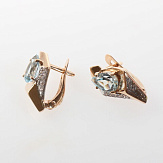 Серьга золото 585, общий вес - 1.44 г, чистый вес - 1.145 г