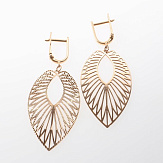 Серьга золото 585, общий вес - 1.89 г, чистый вес - 1.89 г