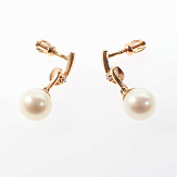 Серьга золото 585, общий вес - 1.475 г, чистый вес - 0.27 г