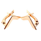 Серьга золото 585, общий вес - 0.9 г, чистый вес - 0.9 г