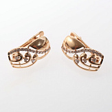 Серьга золото 585, общий вес - 1.48 г, чистый вес - 1.438 г