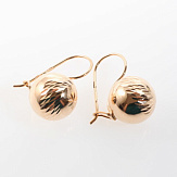 Серьга золото 585, общий вес - 1.87 г, чистый вес - 1.87 г