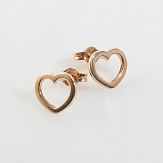 Серьга золото 585, общий вес - 0.83 г, чистый вес - 0.83 г