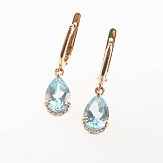 Серьга золото 585, общий вес - 1.51 г, чистый вес - 1.188 г