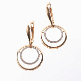 Серьга золото 585, общий вес - 1.5 г, чистый вес - 1.422 г