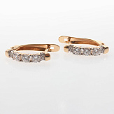 Серьга золото 585, общий вес - 1.06 г, чистый вес - 0.911 г