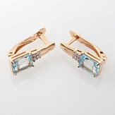 Серьга золото 585, общий вес - 1.53 г, чистый вес - 1.259 г