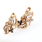 Серьга золото 585, общий вес - 1.06 г, чистый вес - 0.988 г