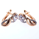 Серьга золото 585, общий вес - 1.25 г, чистый вес - 1.086 г