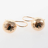 Серьга золото 585, общий вес - 1.9 г, чистый вес - 1.9 г