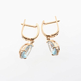 Серьга золото 585, общий вес - 1.53 г, чистый вес - 1.208 г