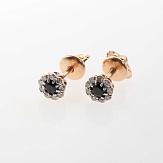 Серьга золото 585, общий вес - 0.55 г, чистый вес - 0.448 г