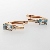 Серьга золото 585, общий вес - 1.55 г, чистый вес - 1.279 г