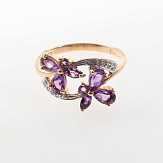 Кольцо золото 585, общий вес - 2.56 г, чистый вес - 2.471 г