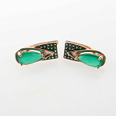 Серьга золото 585, общий вес - 1.58 г, чистый вес - 1.138 г