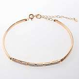 Браслет золото 585, общий вес - 3.1 г, чистый вес - 3.037 г, 18.5 см