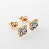 Серьга золото 585, общий вес - 0.55 г, чистый вес - 0.514 г