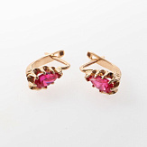 Серьга золото 585, общий вес - 1.245 г, чистый вес - 1.098 г