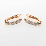 Серьга золото 585, общий вес - 1.05 г, чистый вес - 0.901 г