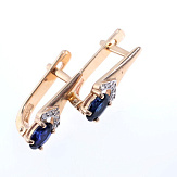 Серьга золото 585, общий вес - 1.03 г, чистый вес - 0.92 г