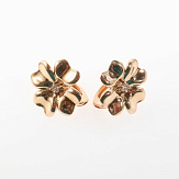 Серьга золото 585, общий вес - 1.26 г, чистый вес - 1.248 г