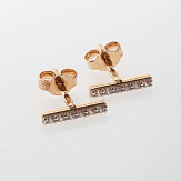 Серьга золото 585, общий вес - 0.44 г, чистый вес - 0.38 г