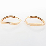 Серьга золото 585, общий вес - 2.09 г, чистый вес - 1.97 г