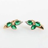 Серьга золото 585, общий вес - 1.91 г, чистый вес - 1.499 г