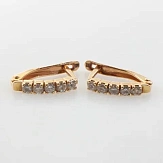 Серьга золото 585, общий вес - 0.97 г, чистый вес - 0.86 г