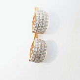 Серьга золото 585, общий вес - 1.58 г, чистый вес - 1.24 г