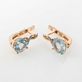 Серьга золото 585, общий вес - 1.02 г, чистый вес - 0.747 г