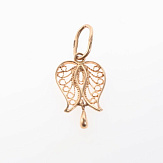 Кулон золото 583, общий вес - 0.91 г, чистый вес - 0.91 г