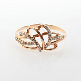 Кольцо золото 585, общий вес - 1.5 г, чистый вес - 1.2 г