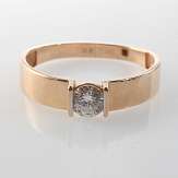 Кольцо золото 585, общий вес - 2.49 г, чистый вес - 2.381 г