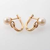 Серьга золото 585, общий вес - 1.85 г, чистый вес - 0.86 г