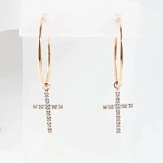 Серьга золото 585, общий вес - 1.195 г, чистый вес - 1.085 г