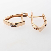 Серьга золото 585, общий вес - 0.9 г, чистый вес - 0.86 г