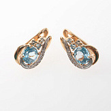 Серьга золото 585, общий вес - 1.62 г, чистый вес - 1.287 г