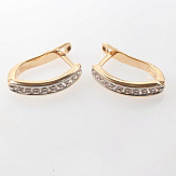 Серьга золото 585, общий вес - 1.765 г, чистый вес - 1.665 г