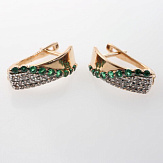 Серьга золото 585, общий вес - 1.49 г, чистый вес - 1.192 г