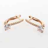 Серьга золото 585, общий вес - 1.11 г, чистый вес - 0.893 г