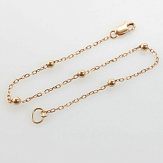 Браслет золото 585, общий вес - 1.225 г, чистый вес - 1.225 г, 17 см
