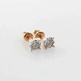 Серьга золото 585, общий вес - 0.51 г, чистый вес - 0.495 г